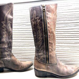 Steve Madden Cowboy Boots Women's Size 9 gray/greige